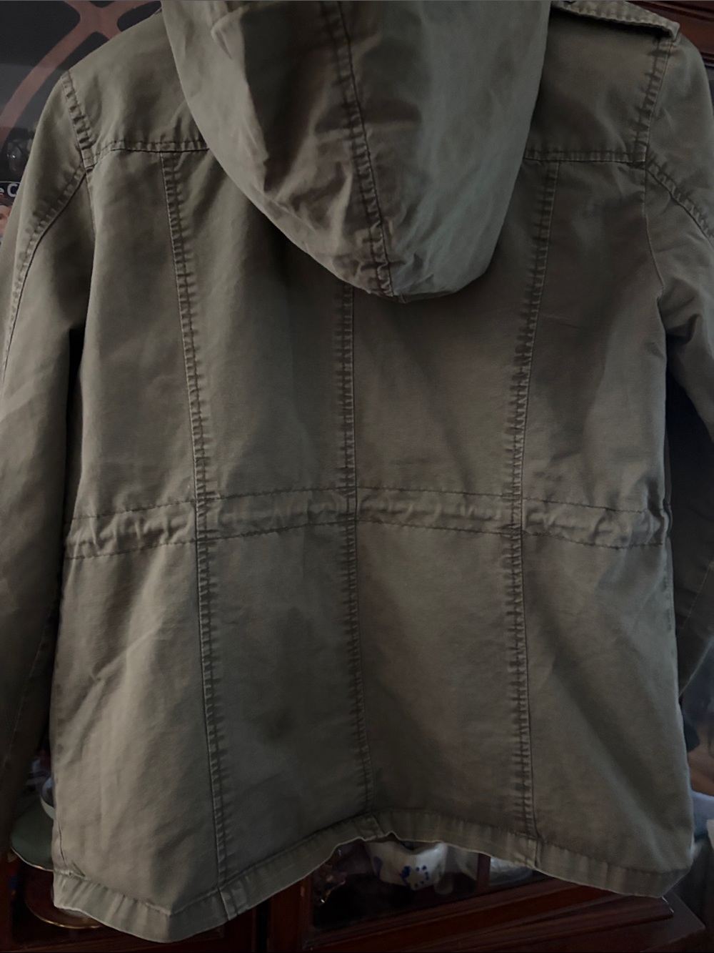 Forever 21 Olive Green Military Field Jacket with Hood - Picture 6 of 6